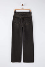 Trendyolmilla Antrasit Yüksek Bel Vintage Yıkama Geniş Paça Wide Leg Jeans TWOAW26JE00124