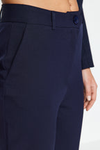 Trendyolmilla Siyah Basic Cigarette Dar Paça Dokuma Kumaş Pantolon TWOSS19ST0038