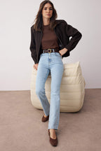 Açık Mavi Yüksek Bel Straight Düz Kesim Comfort Jeans TWOAW26JE00184