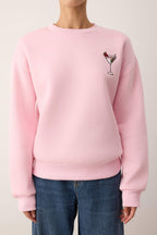 Trendyolmilla Siyah Animal Nakışlı Regular/Normal Kalıp Kalın İçi Polarlı Örme Sweatshirt TWOAW24SW00196