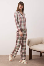 Trendyolmilla Çok Renkli Pamuklu Ekoseli Kışlık Kalın Flanel Dokuma Pijama Takımı THMAW26PT00175