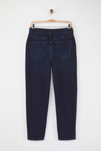 Trendyolmilla Gece Mavisi Yüksek Bel YENİ MOM %100 pamuk Non-Stretch Jeans TWOAW26JE00054