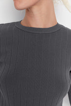 Trendyolmilla Kahverengi Basic Bisiklet Yaka Triko Kazak TWOAW23KZ01249