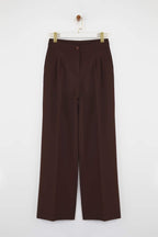 Trendyolmilla Siyah Pilili Wide Leg/Geniş Paça Dokuma Pantolon TWOAW25PL00109 Palazzo