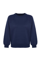 Trendyolmilla Lila Relaxed/Rahat Kalıp Basic Reglan Kol Bisiklet Yaka Örme Sweatshirt TWOAW24SW00104