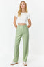 Trendyolmilla Mint Straight/Düz Kesim Pileli Dokuma Kumaş Pantolon TWOSS21PL0155