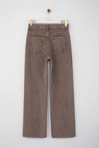 Trendyolmilla Antrasit Yüksek Bel Vintage Yıkama Geniş Paça Wide Leg Jeans TWOAW26JE00124