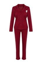 Trendyolmilla Bordo %100 Pamuklu Penguen Baskılı Örme Pijama Takımı THMAW23PT00151