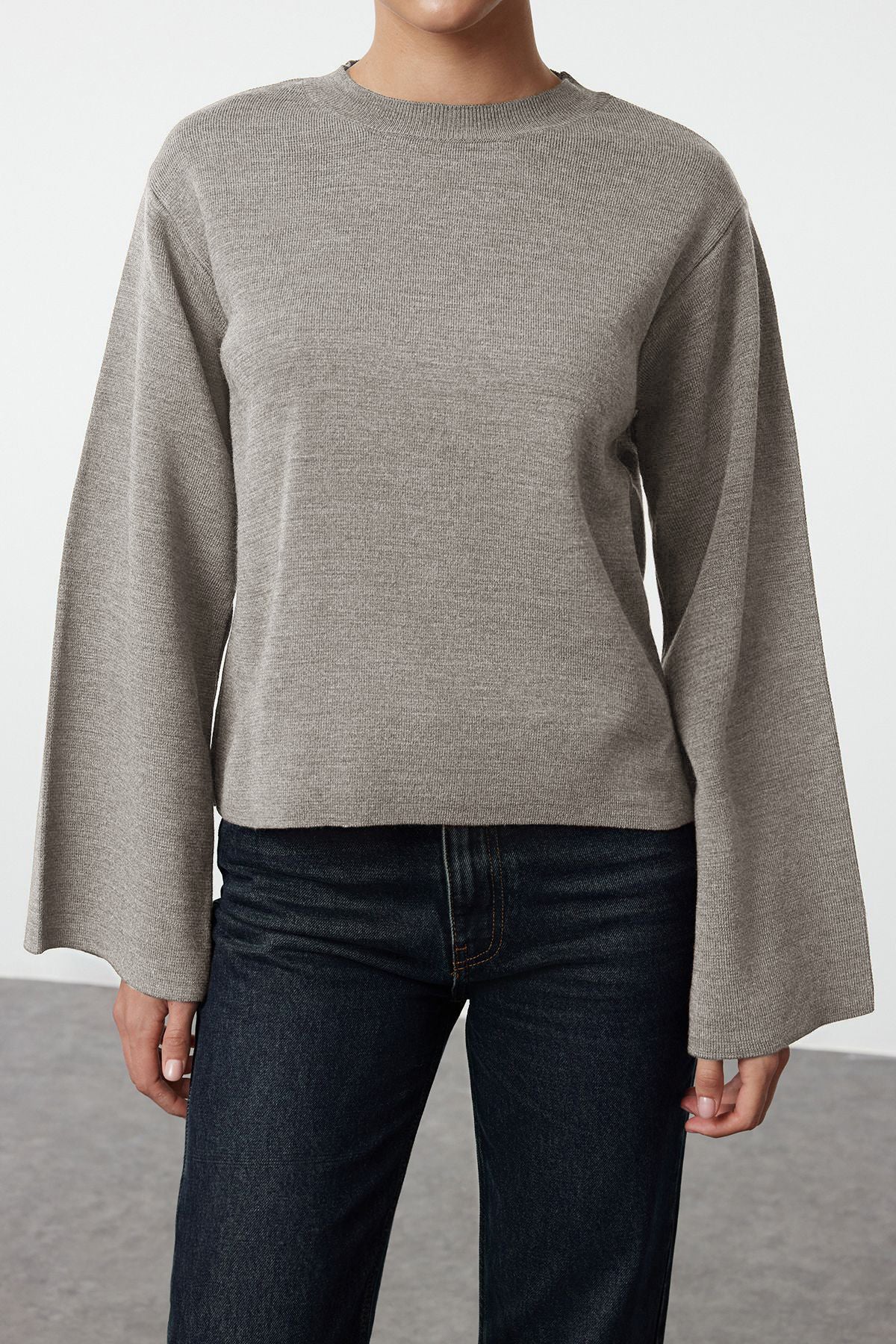 Trendyolmilla More Sustainable Taş Basic Triko Kazak TWOAW25KZ00313