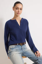 Trendyolmilla Antrasit Regular/Normal Kalıp Yarım Patlı Selanik Kalın Örme Bluz TWOAW26BZ00252
