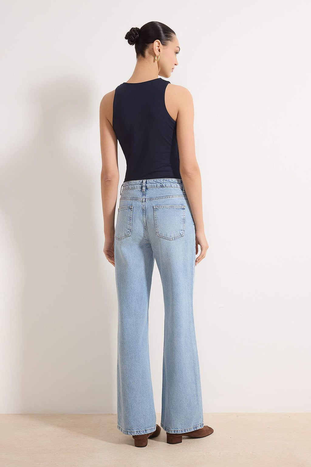 Trendyolmilla Lacivert  Yüksek Bel Wide Leg Jeans TWOAW24JE00089