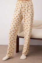 Trendyolmilla Bordo Kurdele/Fiyonklu Yumuşak Kışlık Waffle Örme Pijama Takımı THMAW26PT00187