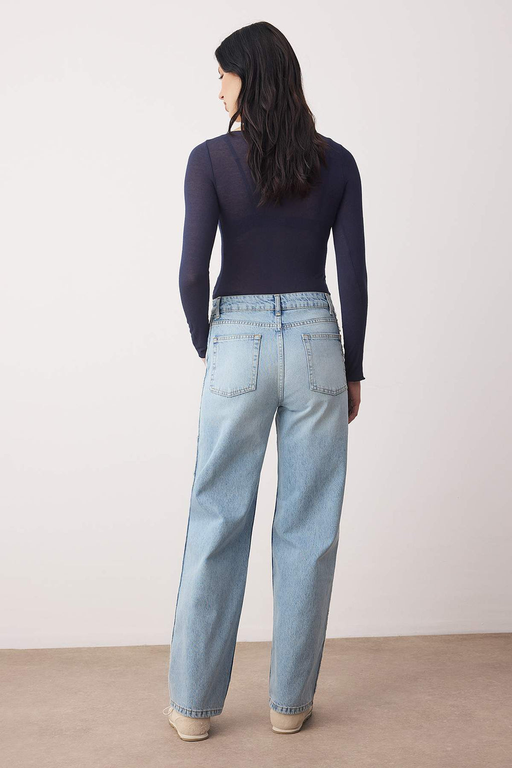 Mavi Dikiş Detaylı Yüksek Bel Wide Leg Jeans TWOAW26JE00233