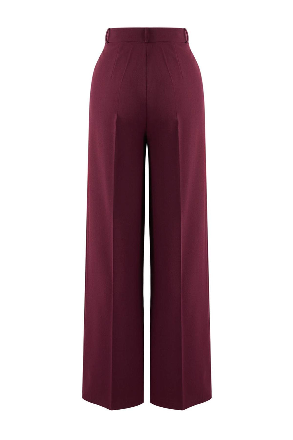 Trendyolmilla Limited Edition Mürdüm Bol Paça Dokuma Pantolon TPRAW23PL00016