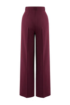 Trendyolmilla Limited Edition Mürdüm Bol Paça Dokuma Pantolon TPRAW23PL00016