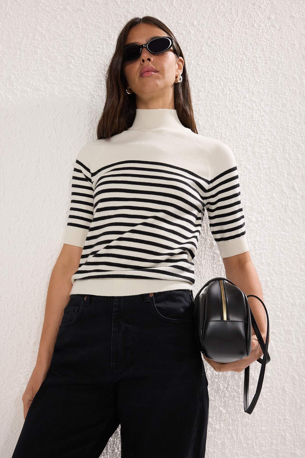 Trendyolmilla Bordo Merserize Görünümlü Premium İplik/Özel İplik Basic İnce Triko Bluz TWOAW24BZ00005