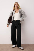 Trendyolmilla Haki Barrel Kalıp %100 Pamuk Gabardin Pantolon TWOAW26PL00084