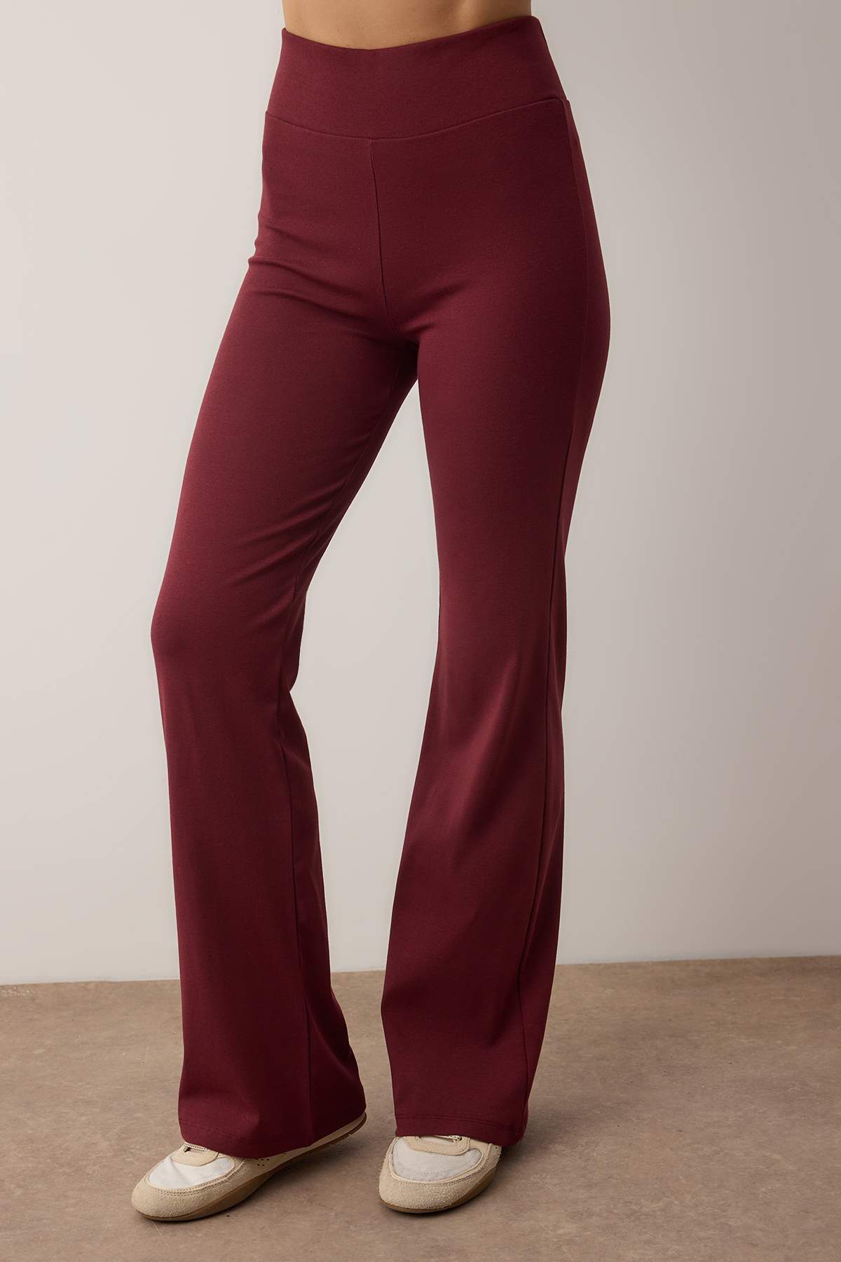 Trendyolmilla Bordo-Lacivert İspanyol Paça 2'li Paket Pantolon TWOAW26PL00057