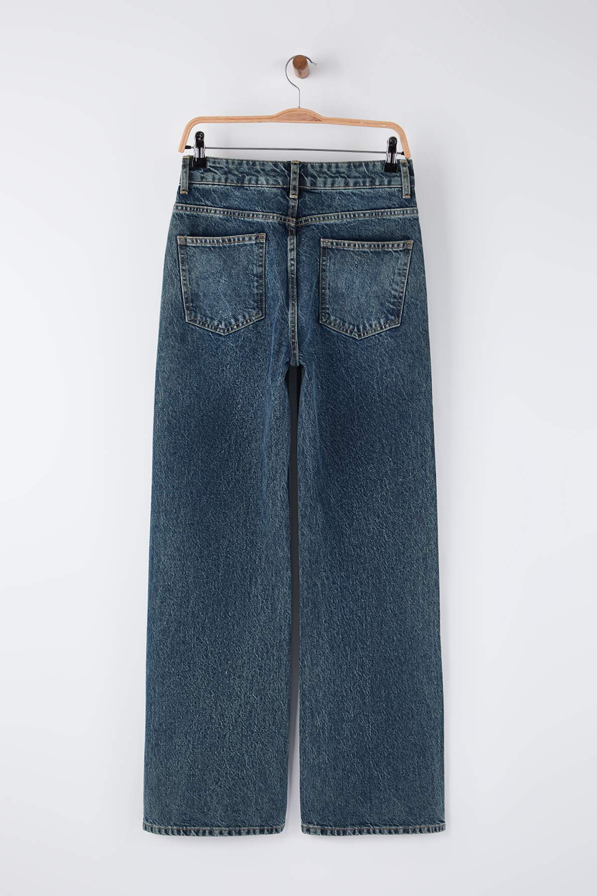 Trendyolmilla Açık Mavi Yüksek Bel Wide Leg Palazzo Jeans TWOAW26JE00251