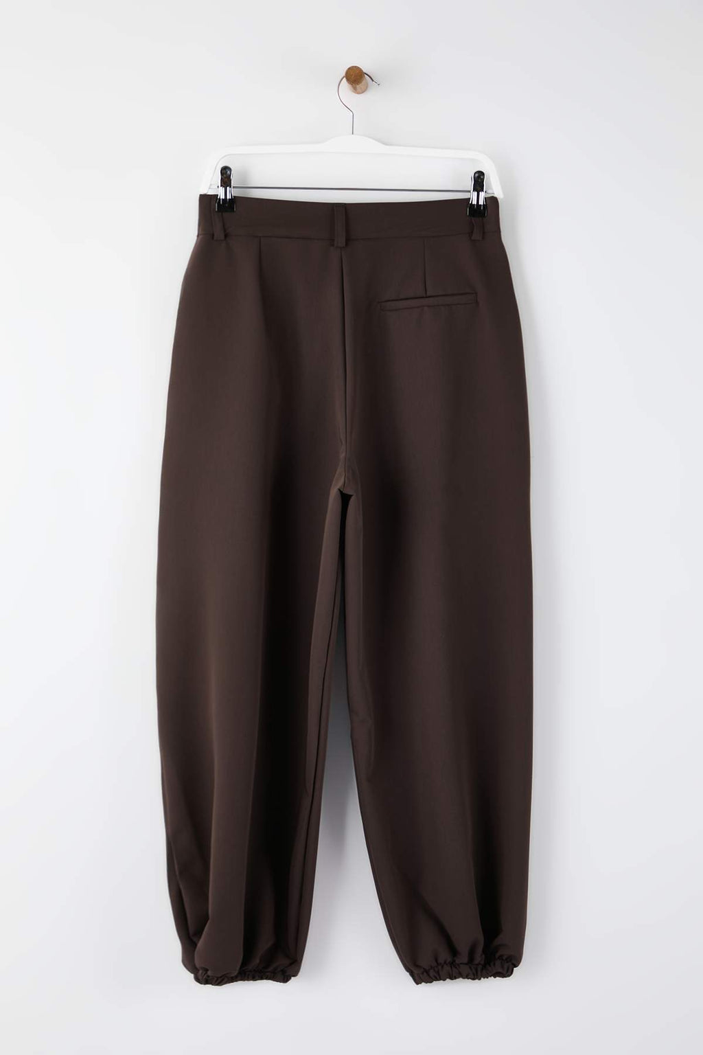 Trendyolmilla Gri Yüksek Bel Dokuma Şalvar Pantolon TWOAW26PL00169