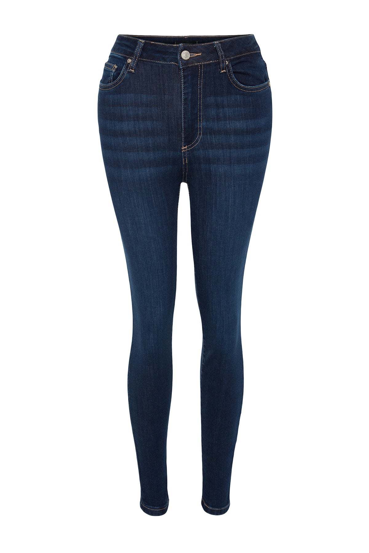 Trendyolmilla Açık Mavi Şekillendiren Etki Yüksek Bel Esnek Skinny Jeans TWOAW24JE00070