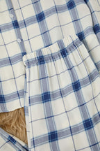 Trendyolmilla Mavi Ekoseli Viskon Dokuma Pijama Takımı THMAW26PT00066