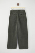 Çok Renkli Ekose Desenli Yüksek Bel %100 Pamuk Baggy Jeans TWOSS26JE00052
