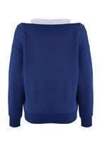 Trendyolmilla Teen Lacivert 2'li Düşük Omuzlu Örme Sweatshirt TWOAW26SW00149
