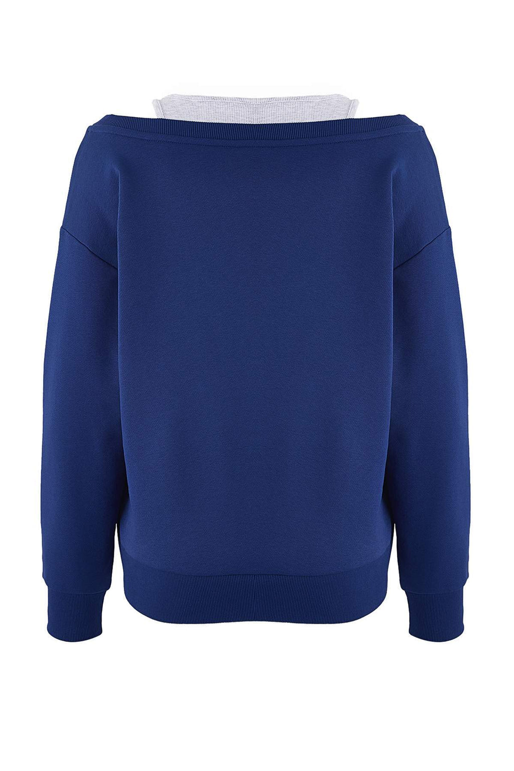 Trendyolmilla Teen Lacivert 2'li Düşük Omuzlu Örme Sweatshirt TWOAW26SW00149