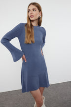 Trendyolmilla Siyah Mini Triko A-Line Formda Elbise TWOAW25EL00030