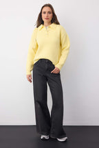 Trendyolmilla Wardrobe Essentials Camel*001 Basic Geniş Kalıp Özel İplikli Triko Kazak | TWOAW26KZ00072