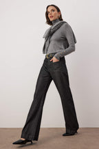 Trendyolmilla Lacivert Yüksek Bel Cep Detaylı Raw Wide Leg Jeans TWOAW26JE00231