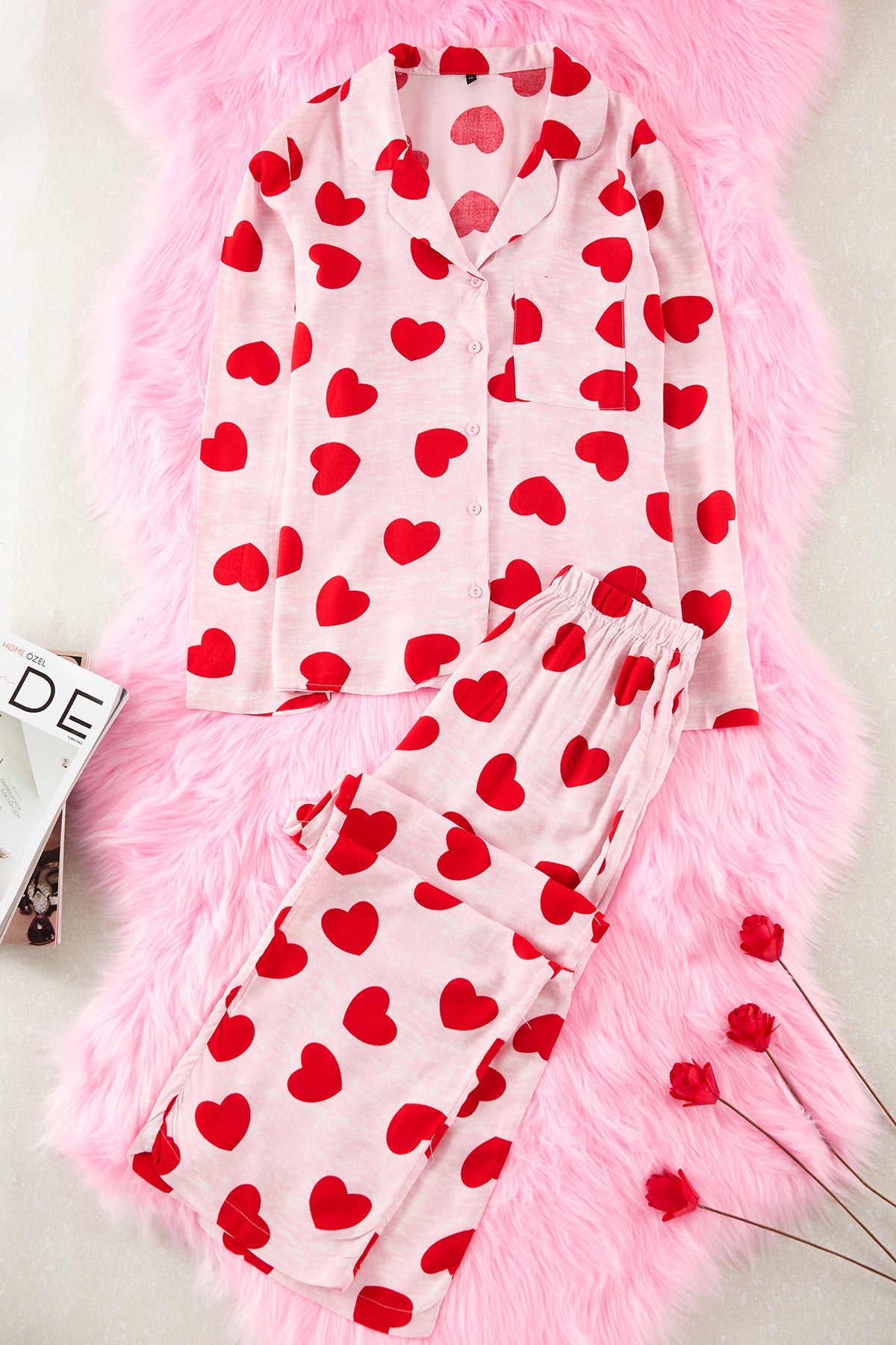 Trendyolmilla Gri Kalpli Viskon Dokuma Pijama Takımı THMAW21PT0936
