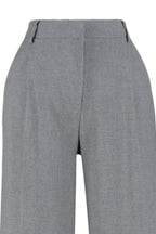 Trendyolmilla Siyah Palazzo/Extra Geniş Paça Dokuma Kumaş Pantolon TWOSS23PL00062