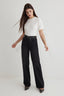 Siyah Yüksek Bel Wide Leg Geniş Paça %100 Pamuk Non-Stretch Jeans TWOSS25JE00060