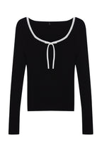 Trendyolmilla Bordo Merserize Görünümlü Premium İplik/Özel İplik Kurdele/Fiyonk Detaylı Triko Kazak TWOAW25KZ00207