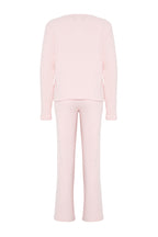 Trendyolmilla Pembe Fırçalı Soft Fitilli Hırka Örme Pijama Takımı THMAW25PT00074