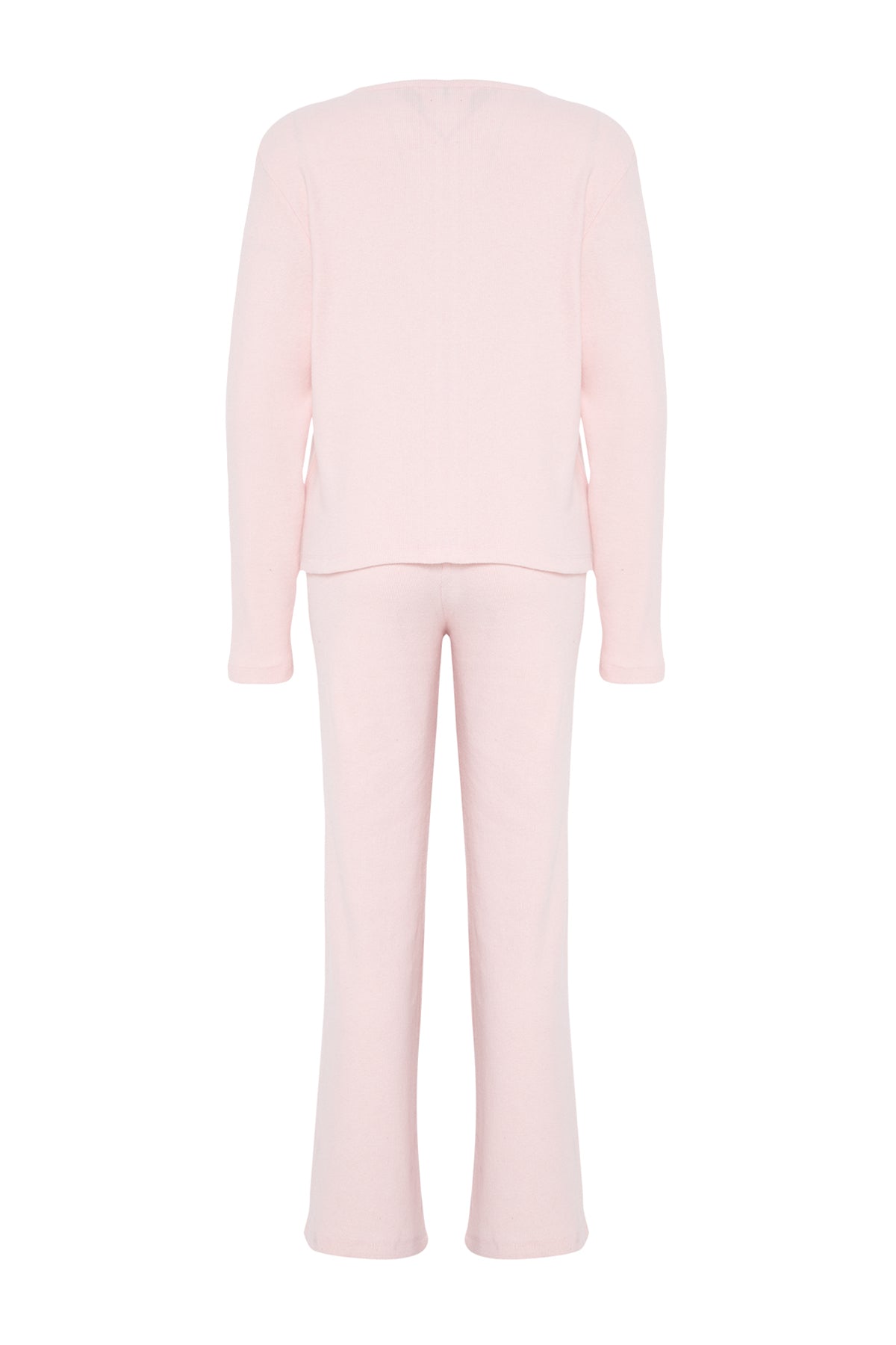 Trendyolmilla Pembe Fırçalı Soft Fitilli Hırka Örme Pijama Takımı THMAW25PT00074