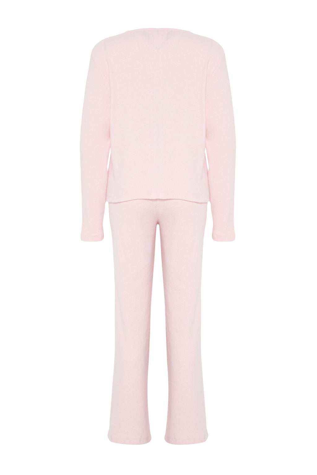 Trendyolmilla Pembe Fırçalı Soft Fitilli Hırka Örme Pijama Takımı THMAW25PT00074