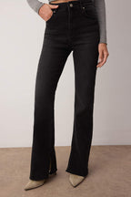 Trendyolmilla Mavi Yırtmaç Detaylı Yüksek Bel Comfort/Esnek Flare İspanyol Paça Jeans TWOAW26JE00022