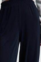 Trendyolmilla Antrasit Wide Leg/Rahat Kesim Yüksek Bel Esnek Pantolon TWOSS23PL00129