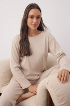 Trendyolmilla Bordo Fitilli Örme Pijama Takımı THMAW21PT0684