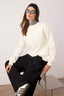 Trendyolmilla Ekru Premium Oversize/Geniş Kalıp Kalın İçi Polarlı Örme Sweatshirt TWOAW26SW00203