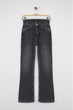 Trendyolmilla Antrasit Yüksek Bel Orta Esnek İspanyol Paça Flare Jeans TWOAW26JE00050