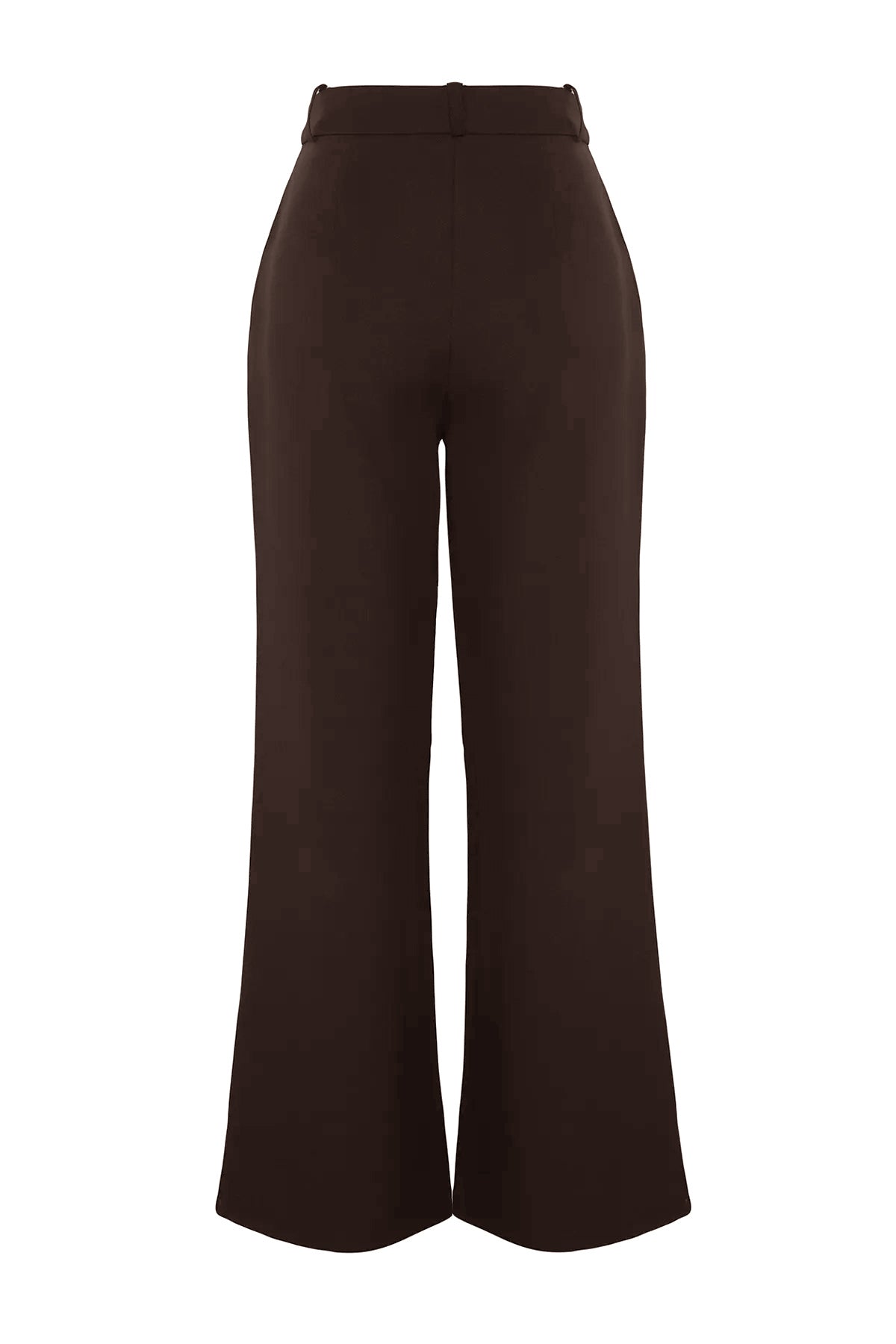 Trendyolmilla Siyah Kemer Detaylı Wide Leg/Geniş Paça Dokuma Pantolon TWOAW24PL00341
