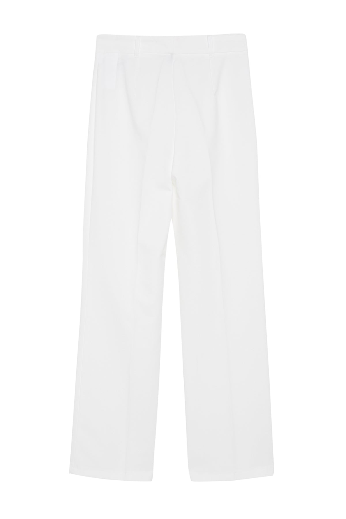 Trendyolmilla Indigo Straight/Düz Kesim Yüksek Bel Nervür Dikişli Dokuma Pantolon TWOSS21PL0093