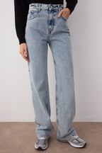 Trendyolmilla Açık Mavi Yüksek Bel Wide Leg Jeans TWOSS25JE00278