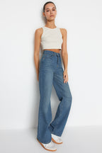 Mavi More Sustainable Yüksek Bel Wide Leg Geniş Paça %100 Pamuk Non-Stretch Jeans TWOSS24JE00020