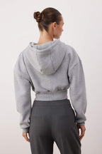 Trendyolmilla Siyah Crop Oversize Örme Sweatshirt TWOAW25SW00302