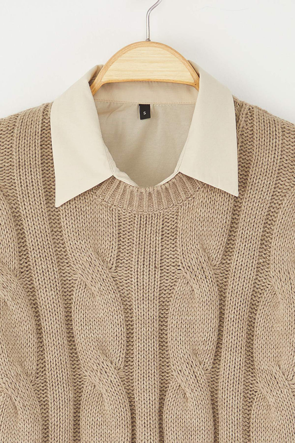 Trendyolmilla Teen Koyu Gri Gömlek Garnili Detaylı Crop Triko Kazak TWOAW26KZ00047